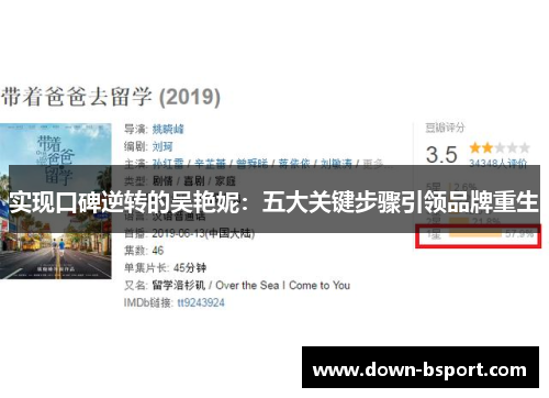 实现口碑逆转的吴艳妮:五大关键步骤引领品牌重生 实现口碑逆转的吴艳妮:五大关键步骤引领品牌重生